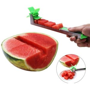 Fruktgrönsaksverktyg vattenmelon skivare rostfritt stål kniv corer tångar väderkvarn skär frukt grönsaksverktyg kök gadg dh7jf