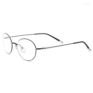 Montature per occhiali da sole Belight Optical Uomo Donna Senza viti Ultra sottile a forma rotonda Design Occhiali da vista in vetro Montatura per occhiali