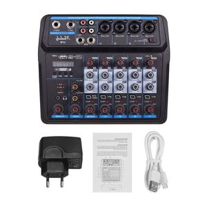 Freeshipping Professional Audio Mixer 4 -kanaler Bluetooth Sound Mixing Console för Karaoke T3lb NLJIC