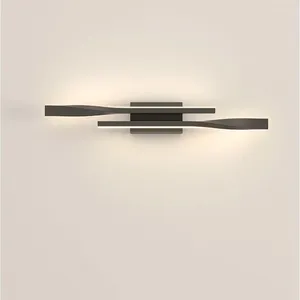 Lampa ścienna nowoczesna LED Light Light Blackwhite kreatywny żyrandol do jadalni kuchnia nocna sypialnia wisząca