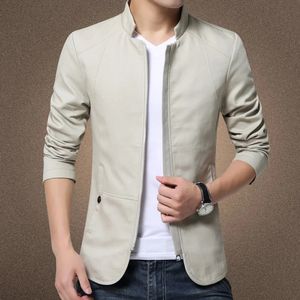 Męskie kurtki mężczyźni stają kołnierz męski kurtka Slim Fit Mens Blazer Casual Jackets Mężczyzna jesień cienki wiatr S-5xl Mężczyźni Pure Cotton Bomber Kurtka 231116