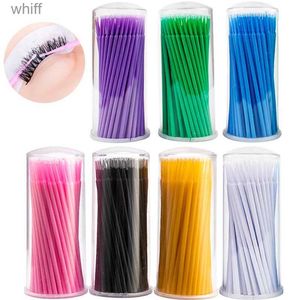 Cotton Swab 100PCS Bottle Eyelash Extension Cleaning Swabs Lash Lift Glue Remover Applicators Sticks Makeup Micro Brushes ToolsL231116