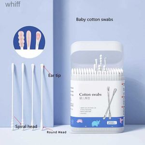 Cotton Swab 200pcs Double Disposable Cotton Swab Makeup Nose Ear Sticks Cleaning Lint Free Cotton Spiral Ear Care Buds Swabs Baby Care ToolL231116