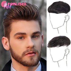 Franja para cabelo curto masculino verdadeiro bonito peludo polegada careca luz fina natural respirável e atualizar 231115