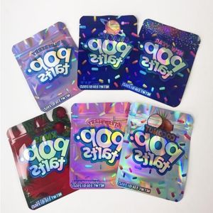 Partihandel 35G förpackningspåsar mylar laser förvaring Återställbar plastpaket Galactic Xmas Blueberry Coconut Rguqw