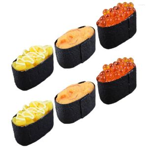 Party Decoration 6pcs Fake Onigiri Restaurant Display Props Sushi Models Life