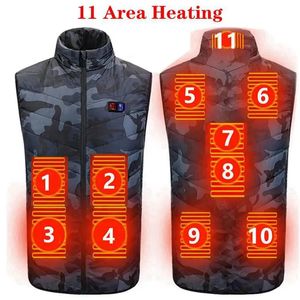 Men's Vests Heated Jacket Fashion Men Coat Intelligent Usb Electric Heating Thermal Warm Clothes Winter Heated Vest Plus S-5Xl Size 231116