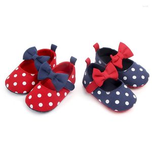 Erste Wanderer 0-18M Herbst Baby Mädchen Baumwolle Casual Bow Schuhe Born Cute Anti-Rutsch Soft Soled Walking