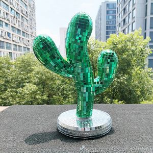 Dekoracje świąteczne 1PC Dekoracja festiwalu domowego retro disco Cactus Ornament Kreatywny salon Kolor soczewki ręcznie robione rzemiosło Małe prezenty dla przyjaciół 231116