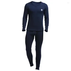 Men's Thermal Underwear Fleece Winter For Men Top Long Underpants Man Jeans Pants Slimming Thermo Lingerie Lucky John Set