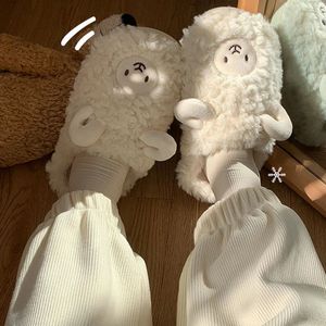 Slippers 2023 Winter Shoes Cartoon Sheep Cute Couples House Fur Slipper Home Cotton Indoor Keep Warm Plush 231115