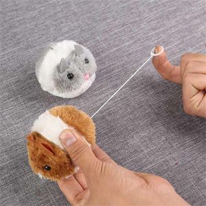 Cat Toys Plush Fur Mouse Movimento Vibrante Pull String Giocattolo interattivo per gatti