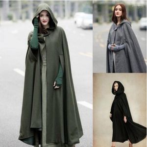 Women's Jackets And American Fashion Trichromatic Hooded Restoring Ancient Ways With Shawls Long Cloak Stage Performance Clothing