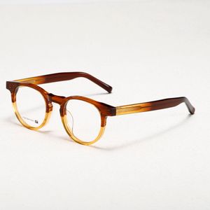 Óculos ópticos para homens mulheres retro designer NN-103 moda acetato armações de fibra de vidro europeu e americano estilo oval placa de lente de luz anti-azul com caixa
