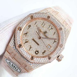 Projektant Full Diamond Watch Ice Out Men Watch AP Menwatch 51p5 Auto Mechanic