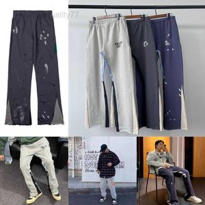 High Quality Pant for Sweat Jeans Speckled Classic Letters Print Women's Couple Loose Versatile Casual Straight Trouser