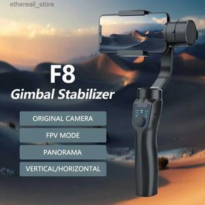 Stabilisatorer F8 handhållen 3-axel Gimbal telefonhållare Anti Shake Video Record Stabilizer för iPhone-mobiltelefon Smartphone Q231118