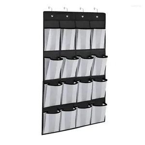 Storage Boxes Shoe Organizer Over Door Hanging Holder Hung On With 16 Pockets Rack Space Saver Bag