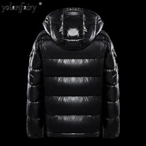 Jaquetas masculinas jaquetas de inverno para homens e mulheres roupas grossas com capuz jaqueta de pão preto brilhante para baixo casacos femininos outwear jaqueta fcy 231116