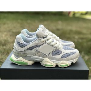 El yapımı ayakkabılar Joe Freshgoods x 9060 Spor Koşan Tuğlalar Ahşap Gri Krem Kafes Süet Deri Sneaker U9060BW1