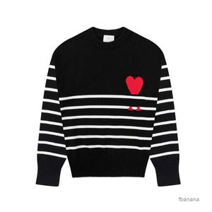 Amis Unisexe Luxe Designer Amihoodie Rayé Col Rond Pull À Col Roulé Paris Mode Homme Lettre Coeur Rouge Imprimé Casual Coton Sweat À Capuche Vêtements Pour Femmes 96nh