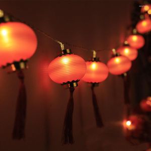 Night Lights Flashing Tassel Red Lantern Home Decoration 10LED Holiday Supplies Light Fixture Layout Joyful