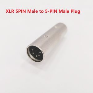 マイクXLR 5ピン男性から5ピンXLR-MALEマイクプラグスピーカーアダプターコネクタ / 5PCS