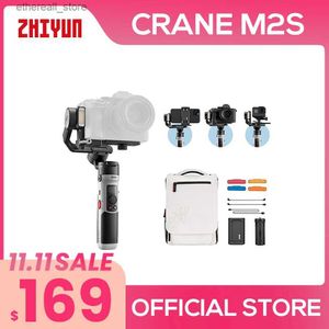 Stabilizzatori ZHIYUN Ufficiale CRANE M2S Fotocamere Mirrorless a 3 assi Stabilizzatore palmare Gimbal per Fotocamera compatta iPhone 14 Q231116