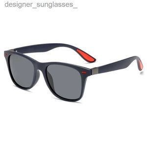 Solglasögon polariserade solglasögon män kvinnor klassisk fyrkantig plastkörande solglasögon manliga mode svarta nyanser UV400L231115