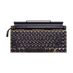  Schreibmaschinentastatur Punk Retro Echte mechanische Tastatur E-Sport-Spiele Büro verkabelt kabellos Bluetooth Green Axis Schreibmaschinentastatur Großhandel