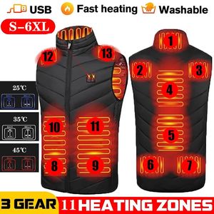 Outdoor Jackets Hoodies 13 Zones Hot Tank Top Winter Hot Tank Top Electric Self heating Tank Top Men's Warm Body Outdoor Winter Hot Jacket 231116