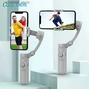 Stabilizatörler serin Dier Yeni HQ3 3 Eksenli Katlanabilir Akıllı Telefon Elde Gimbal Telefon Video Kayıt Vlog Gimbal Sabitleyici İPhone q231116