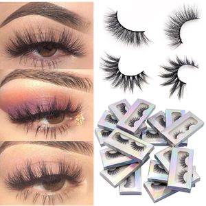 3D Mink Lashes Faux Mink False Eyelashes Natural Long Dramatic Ultra Wispies Fluffy Eyelash Full Strips Fake Eye Lash Extension Makeup LL