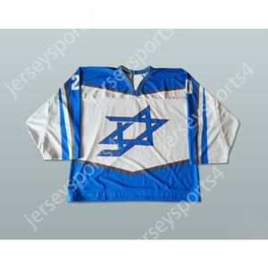 Custom ISRAEL DANIEL MAZOUR 20 HOCKEY JERSEY NEW Top Stitched S-M-L-XL-XXL-3XL-4XL-5XL-6XL