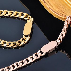 Pendanthalsband Sinleery Punk Rostfritt stål Kuba halsband för kvinnor Rose Gold Silver Color Fashion Jewelry Accessories Choker Neck DL030