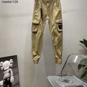 23SS Mens Stones Patches Island Vintage Cargo Designer Pocket Overalls Trousers Track Pant Sweaterpants Leggings Long Sports Trousers Sport Mens Pants