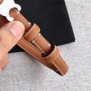 belt111レディース用の本革ベルトカジュアルウエストバンドゴールドシアソリッドバックル幅1.3cm 1.8cm 2.5cmボックス付き薄いベルトカスタマイズされた卸売