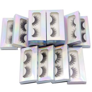 3D Mink Lashes Falso Vison Cílios Postiços Natural Longo Dramático Ultra Wispies Cílios Fofos Tiras Completas Falso Olho Lash Extensão Maquiagem 12 LL