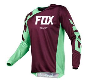 2023 Erkek Tişörtler Takımı yokuş aşağı MTB Jersey Enduro Moto Jersey Off Road Uzun Kollu Motosiklet Motokros MX Bisiklet Jersey Fox Telesini Y23