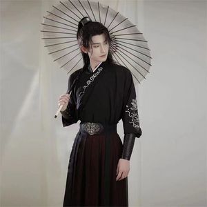 Estilo de estilo imortal de estilo chinês antigo traje Xiake Scholar Summer Summer Retro Hanfu Men's Full Hanfu Genuine Original