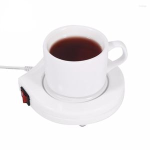テーブルマットホワイトオフィスハウス使用電動ヒータードリンクカップ暖かいパッドコーヒーティーミルク暖房プレースマット220Vプレート