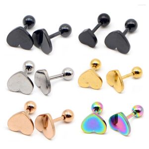 Stud Earrings Alisouy 2pcs Stainless Steel Small Engagement Heart Love Gold Color Silver Cute Gift