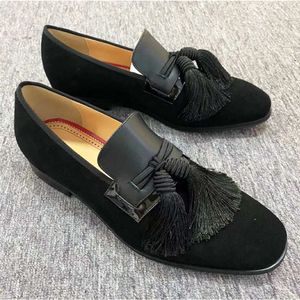 Designer Mens Formal Shoes Leopard Print HorseHair Dress Shoe Leather Pointed Toe Tassel Loafer Fashion Wedding Party Shoes Size 48 With Box No497