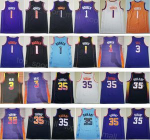 Stitch City Basketball Devin Booker Jersey 1 Erkekler Bradley Beal 3 Kevin Durant 35 Spor Hayranları Derneği Takımı Simge Saf Pamuk Nefes Altı Yüksek Yüksek