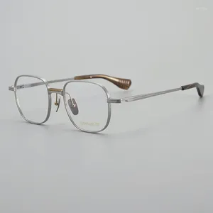 Armações de óculos de sol armação de vidro dtx151 puro titânio masculino óculos quadrados feminino tendência óculos ópticos oculos de grau feminino