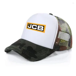 Ball Caps Men Excavator JCB Trucker Cap Hat Baseball Cool Summer Unisex Mesh Net Dad Snapback