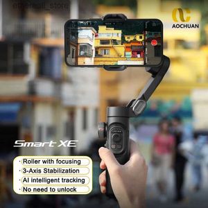 Stabilizers AOCHUAN SMART XE Foldable 3 axis Handheld Gimbal Stabilizer Selfie Stick for Smartphone iPhone Samsung OPPO Vivo Q231116
