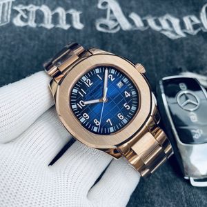 Męskie zegarki elegancki automatyczny ruch wygodny gumowy pasek wodoodporny Luminous L ze stali nierdzewnej StalwristWatches Montre de lukse zegarek aquanaut u