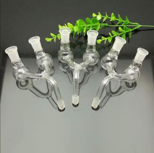 Rökande rör mini Hookah Glass Bongs Färgglada metallform Transparent Slingshot Typ Glasadapter 10mm