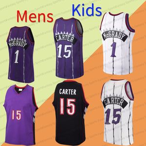Retro Tracy McGrady Classics Jersey Purple Vince Carter White Stitched Jerseys Mens Boys Kids Basketball Carter Shirt 1997-98 1998-99